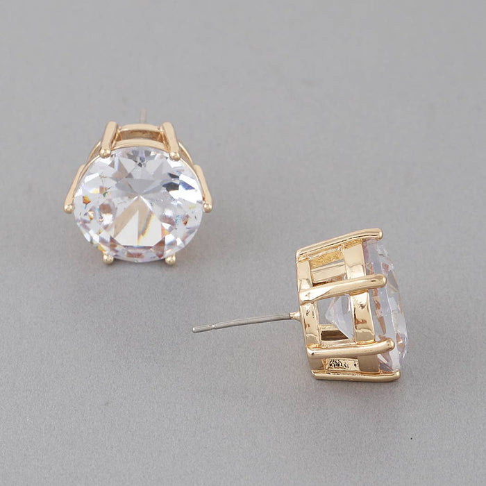 Embedded Rhinestone Stud Earrings