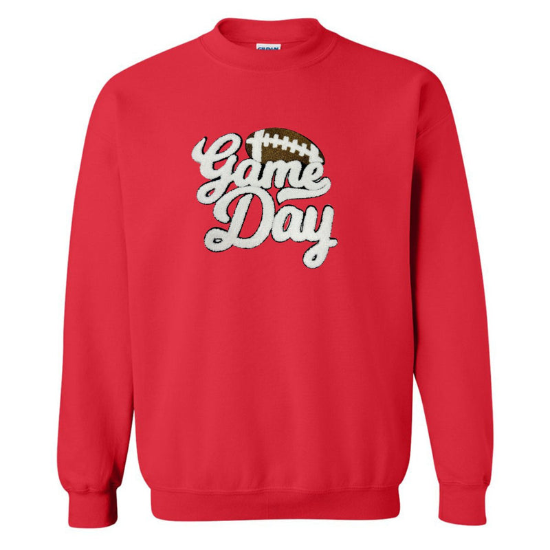 Football 'Gameday' Letter Patch Crewneck Sweatshirt