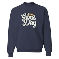 Football 'Gameday' Letter Patch Crewneck Sweatshirt