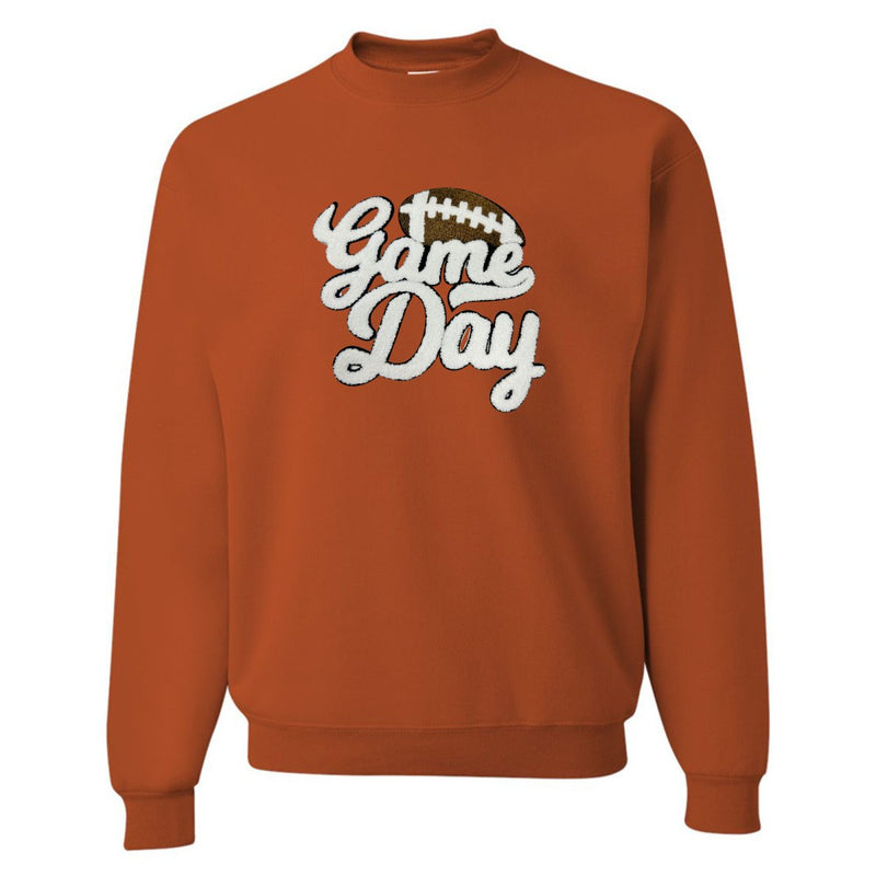 Football 'Gameday' Letter Patch Crewneck Sweatshirt