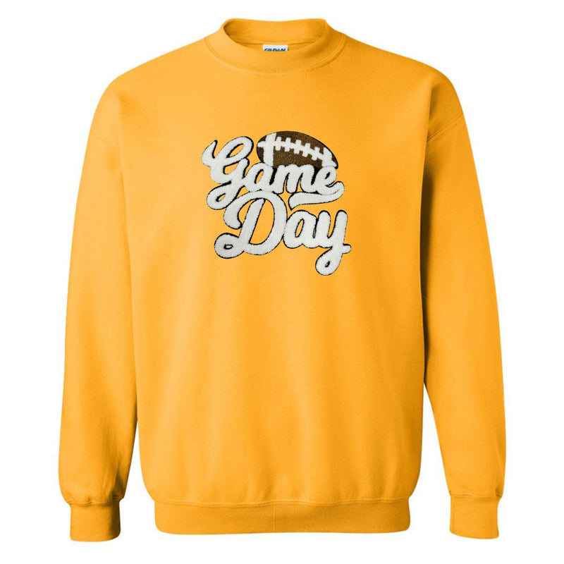 Football 'Gameday' Letter Patch Crewneck Sweatshirt