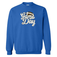 Football 'Gameday' Letter Patch Crewneck Sweatshirt