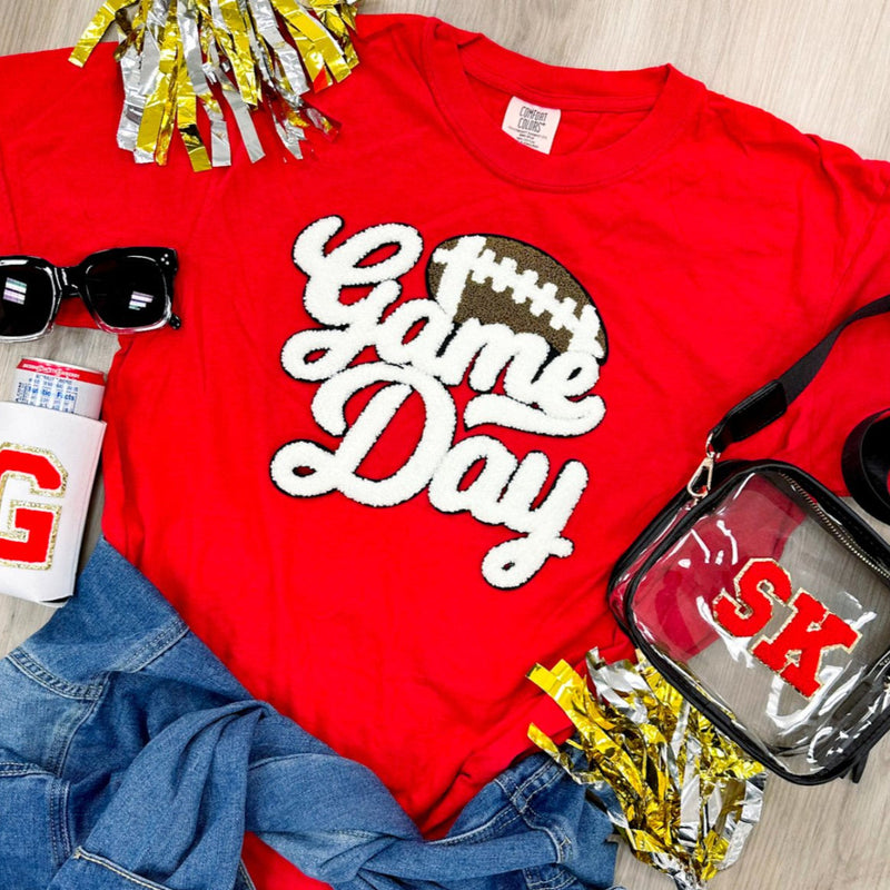 Football 'Game Day' Letter Patch T-Shirt