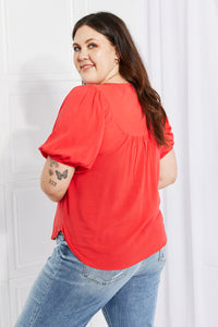 Culture Code Full Size Fresh From The Garden Button Yoke Top