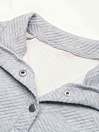 Half Buttoned Collared Neck Sweatshirt with Pocket