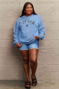 Simply Love Full Size YEEHAW Graphic Round Neck Sweatshirt