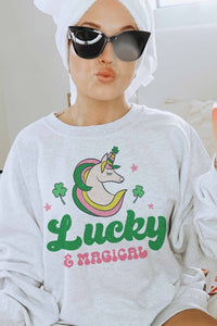 LUCKY AND MAGICAL GRAPHIC SWEATSHIRT