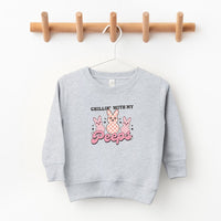 Chillin With My Peeps Checkered Toddler Sweatshirt