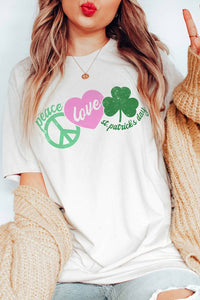 PEACE LOVE LUCK GRAPHIC TEE
