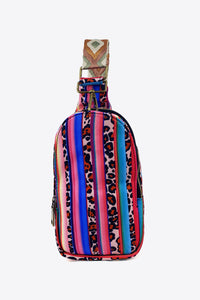 Printed PU Leather Sling Bag