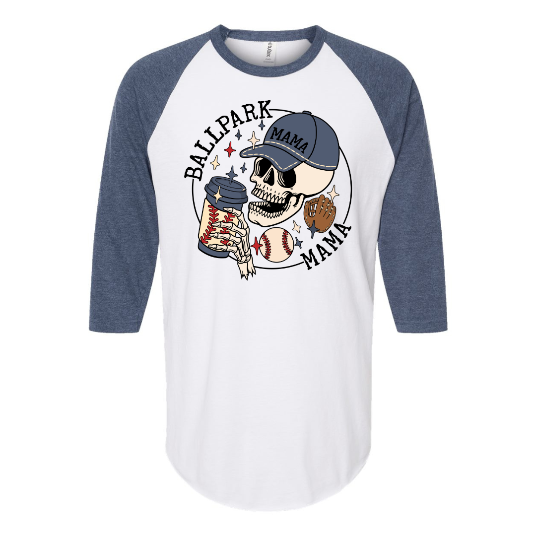 Baseball Mama Raglan Graphic Tee