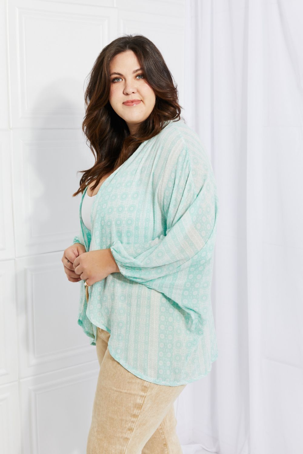 Culture Code Full Size Summer Song Dolman Sleeve Kimono