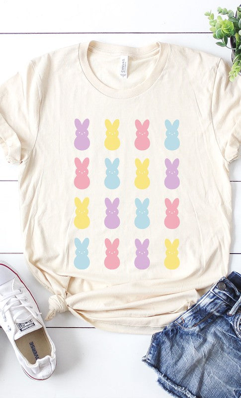 Peeps Bunnys Grid Graphic Tee