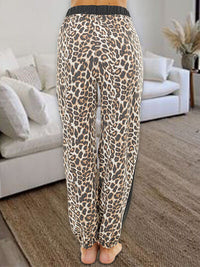 Leopard Elastic Waist Pants