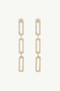 Rhinestone Chunky Chain Drop Earrings