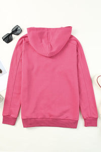 Lace-Up Dropped Shoulder Hoodie