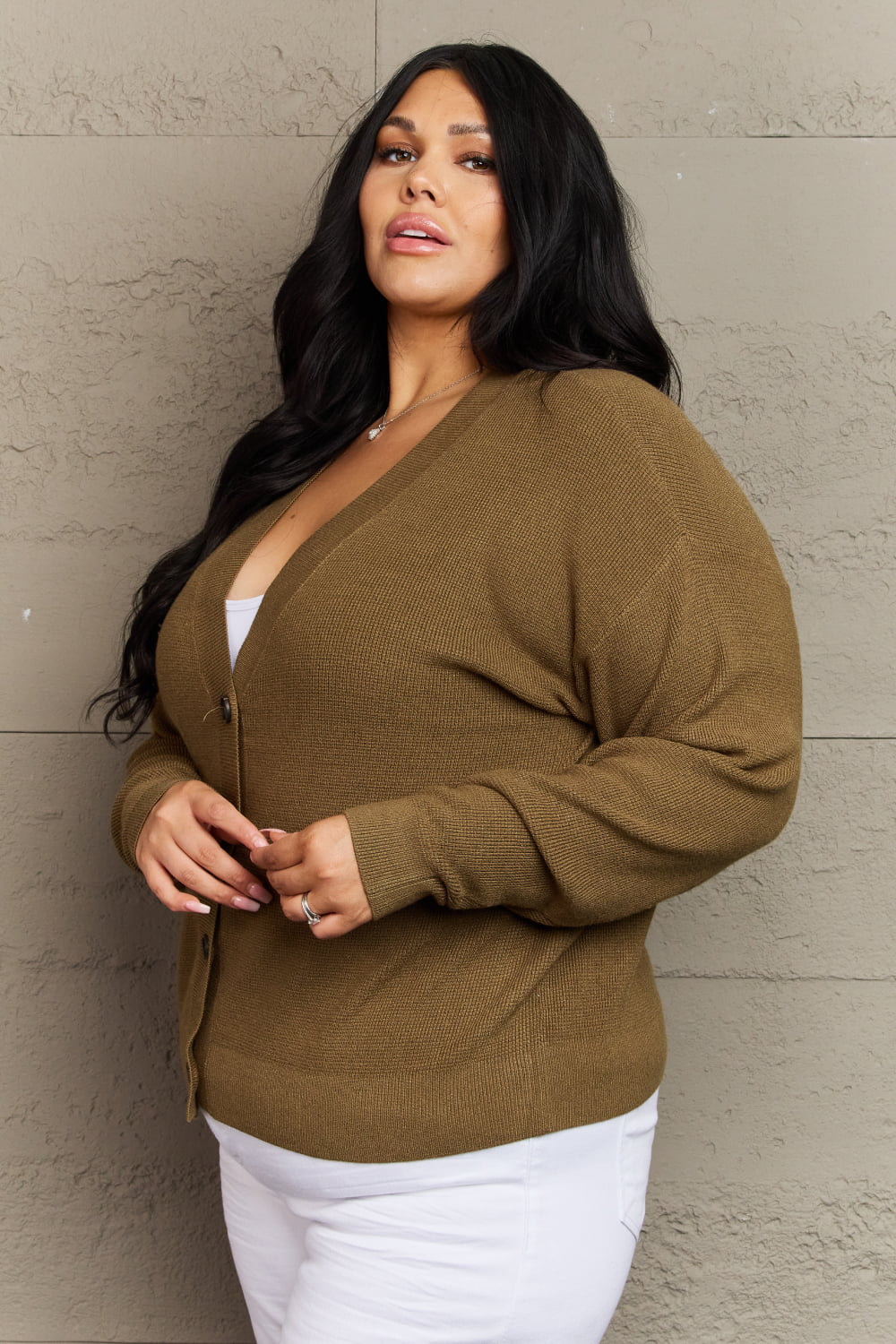 Plus size shop button down cardigan