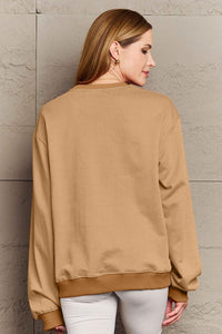 Simply Love Full Size TOUCHDOWN Long Sleeve Sweatshirt