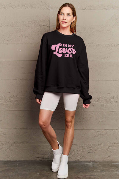 Simply Love Full Size IN MY LOVER ERA Round Neck Sweatshirt