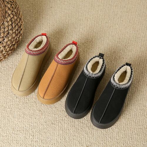 Artificial Furry Center Seam Slippers LP