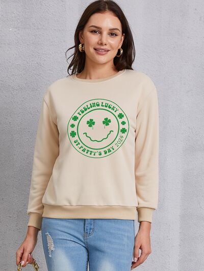 FEELING LUCKY ST. PATRICK'S DAY 2024 Round Neck Sweatshirt