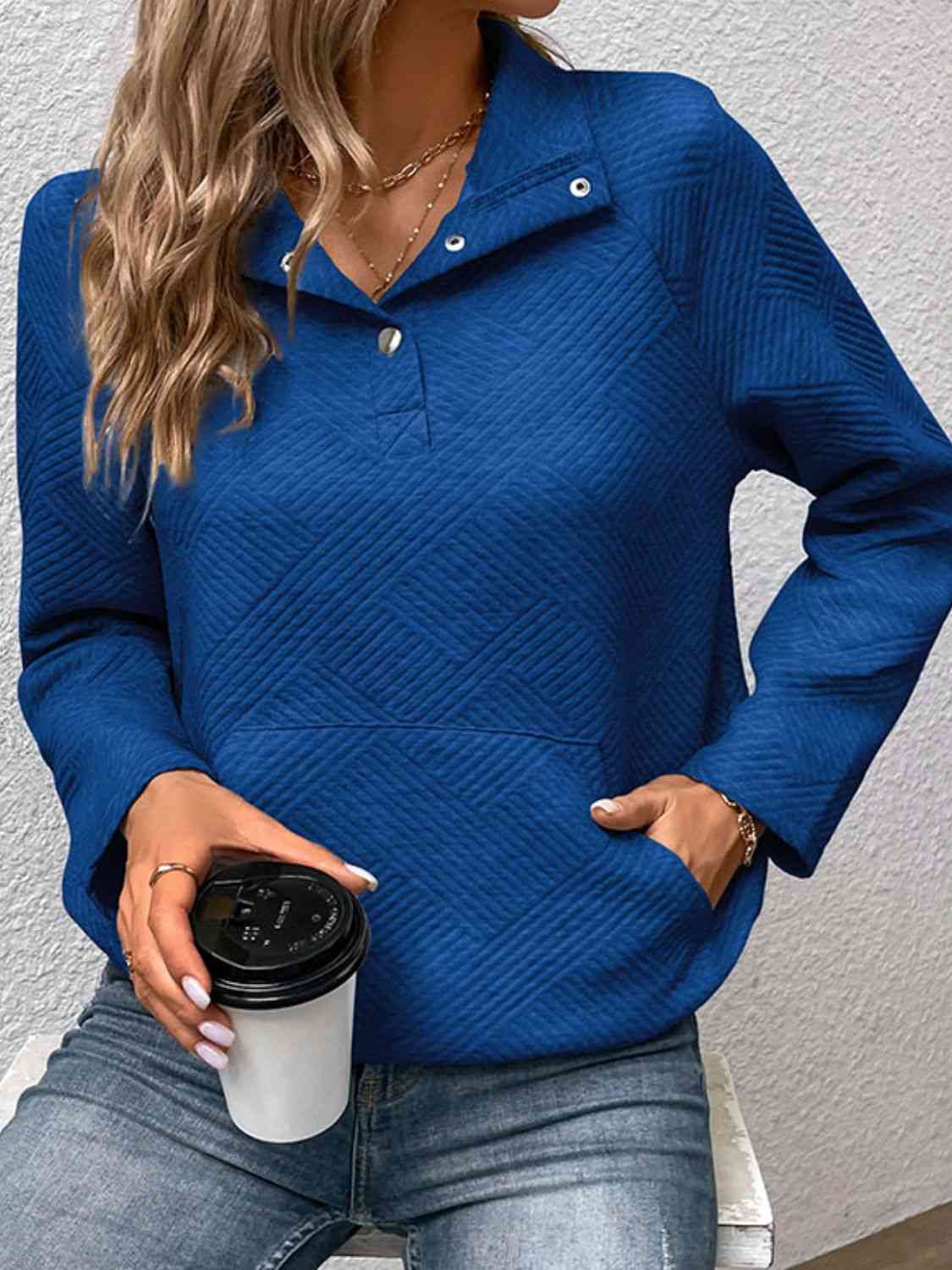 Half button best sale up sweatshirt