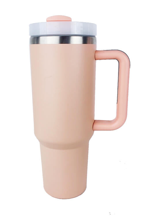 40oz Stainless Steel Tumbler With Handle in Blush and Black – Blue Hawthorn  Boutique