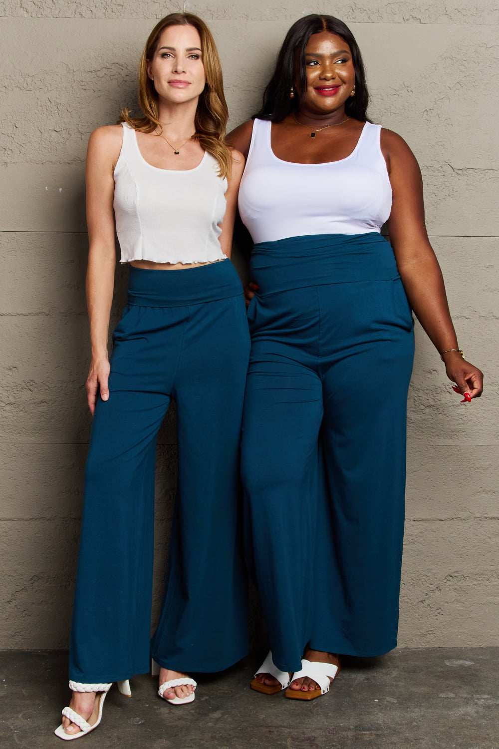 Plus size high 2024 waisted palazzo pants