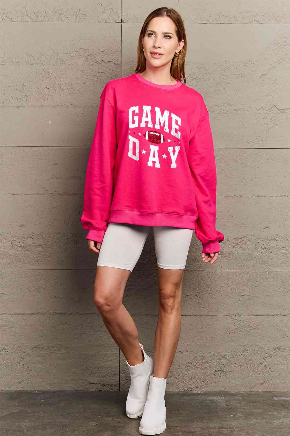 Simply Love Full Size GAME DAY Graphic Sweatshirt