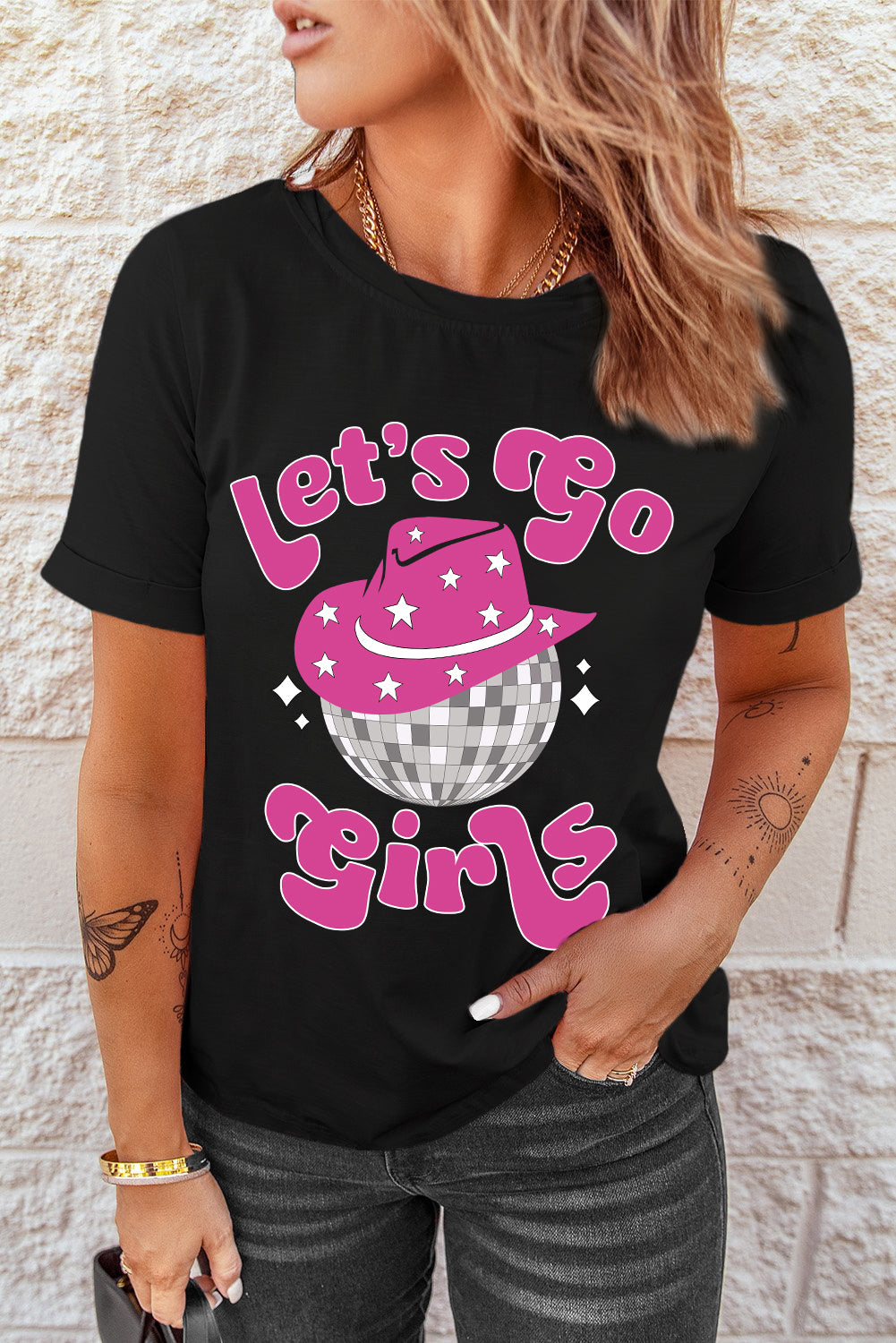 LET'S GO GIRLS Graphic Tee Shirt