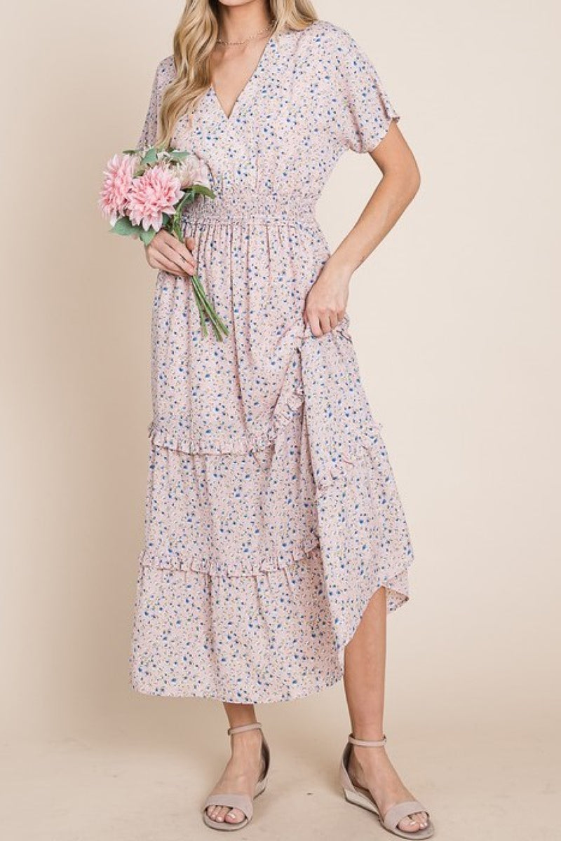 HEYSON Sweet Talk Kimono Sleeve Maxi Dress in Blush Pink