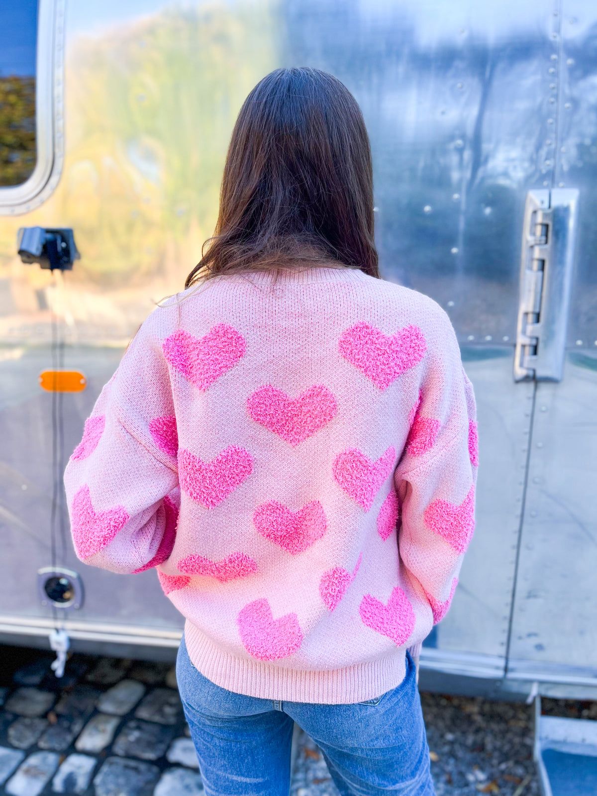 Light Pink Heart Sweater - ETA 12/29