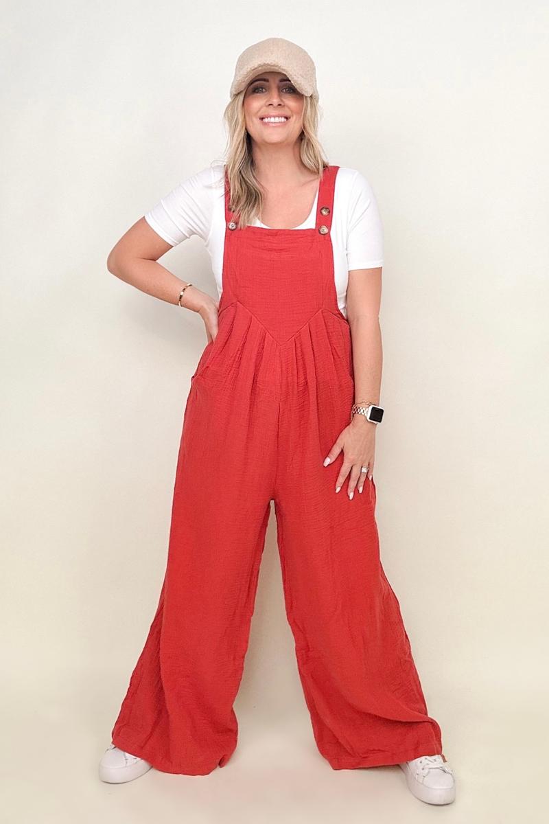 Wide Leg Jumpsuit With Pockets