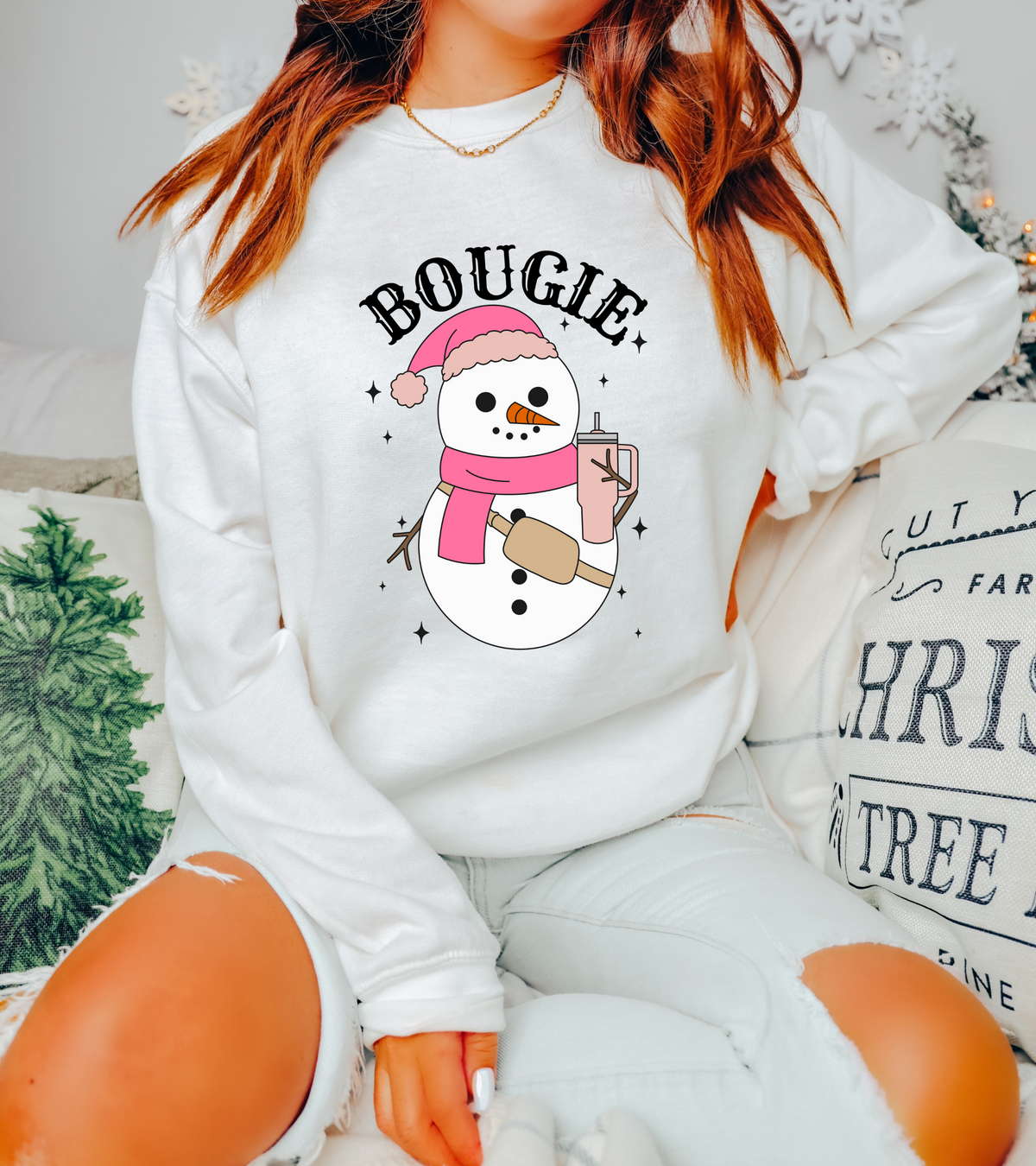 BOUGIE SNOWMAN SWEATSHIRT