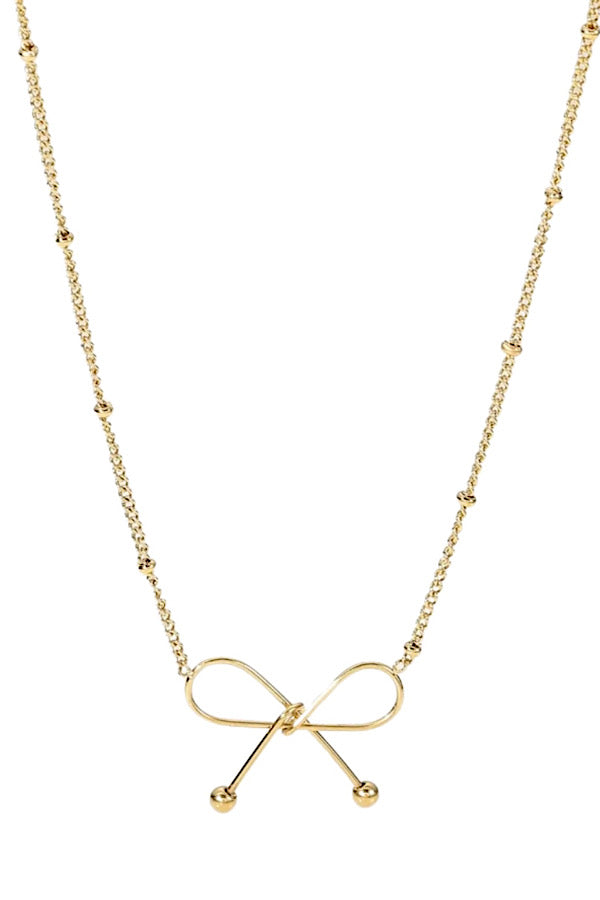 Natural Elements Dainty Bow Knot Necklace - ETA 2/16