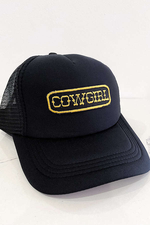 Western Cowgirl Black Trucker Hat - ETA 1/5
