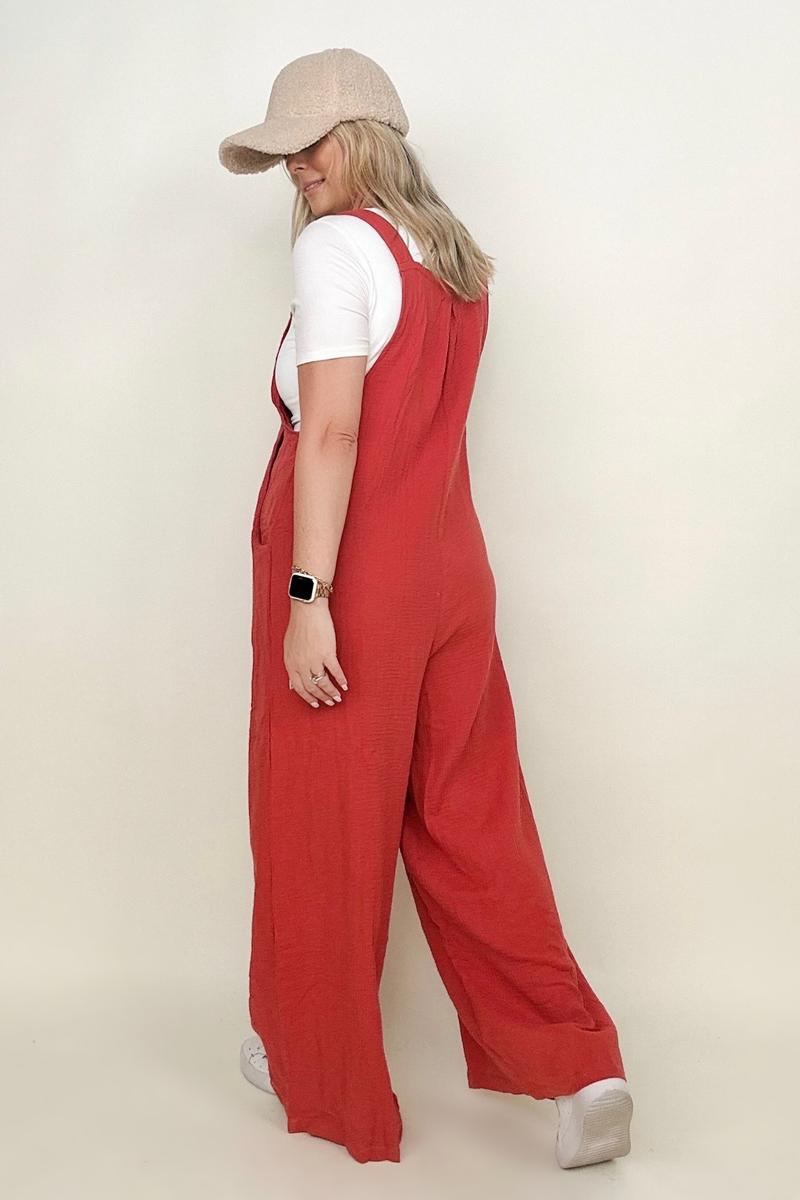 Wide Leg Jumpsuit With Pockets