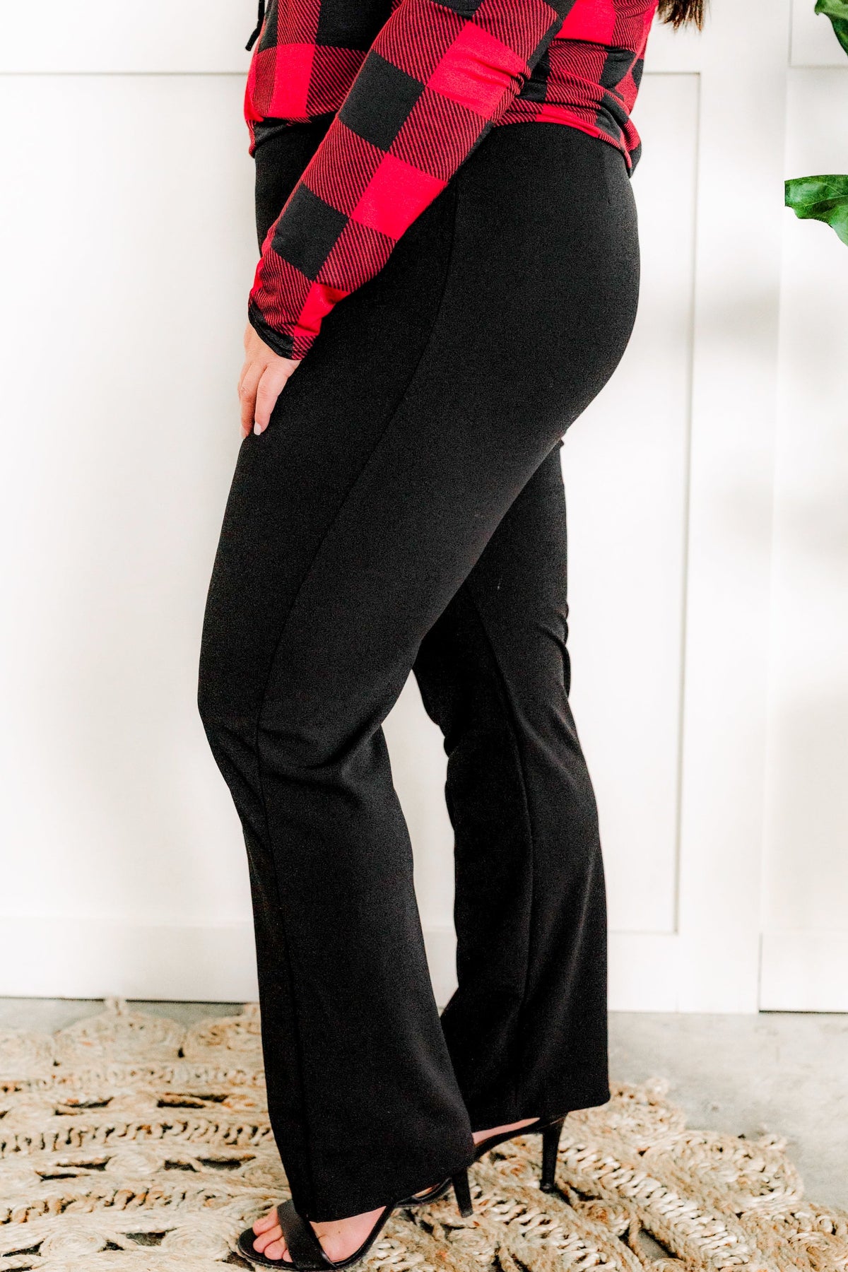 12.1 Stretchy Ponte Pants With Front Seam Detail In Silent Night