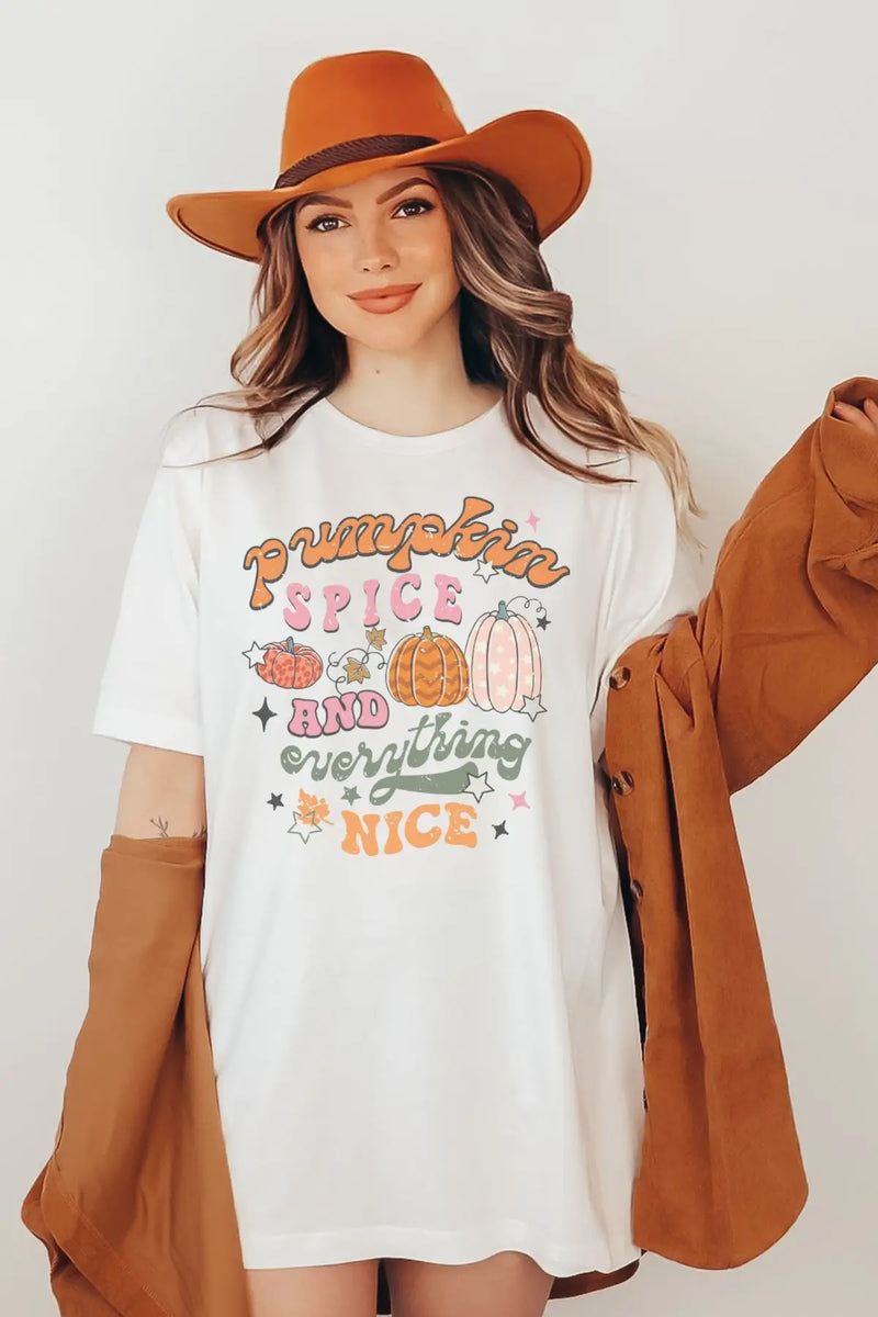 Pumpkin Spice Everything Nice Graphic Tee (Comfort Colors)