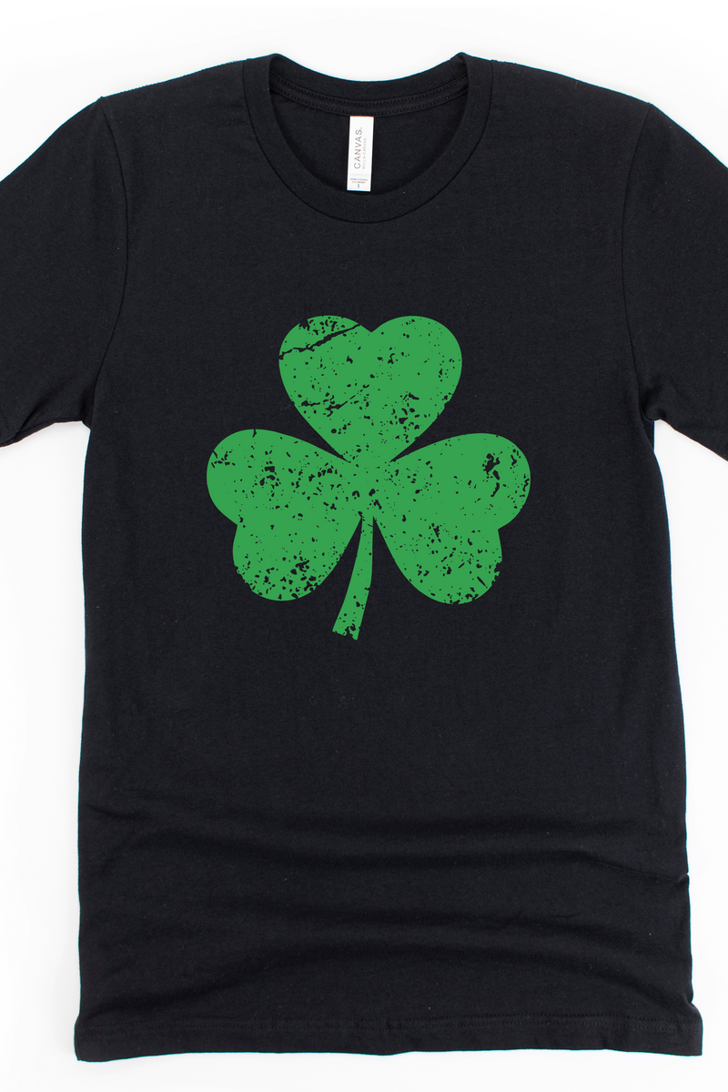 DISTRESSED SHAMROCK TEE (BELLA CANVAS)