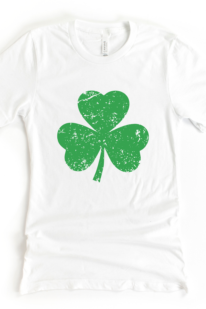 DISTRESSED SHAMROCK TEE (BELLA CANVAS)