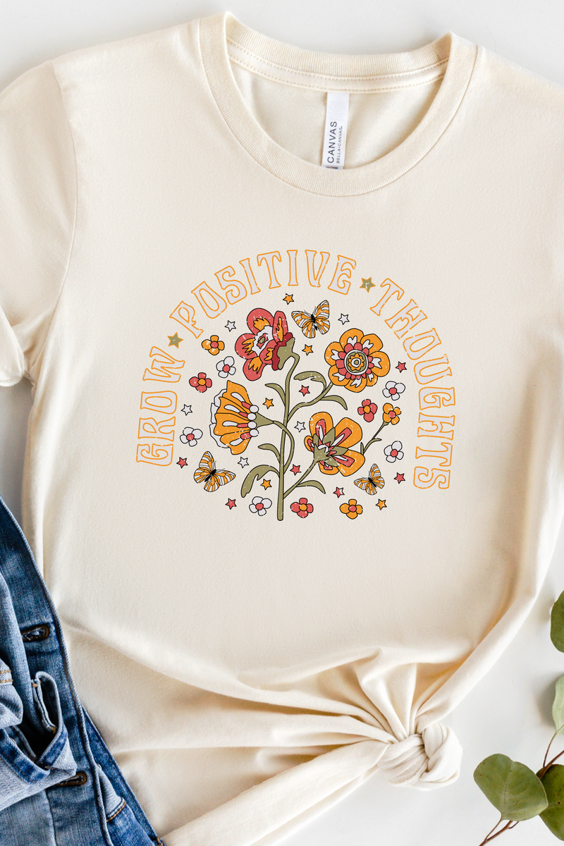 GROW POSITIVE THOUGHTS TEE(BELLA CANVAS)