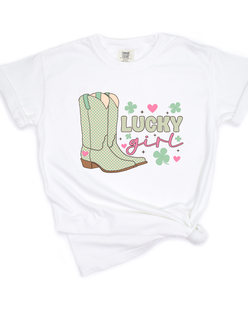 LUCKY GIRL TEE (COMFORT COLORS)