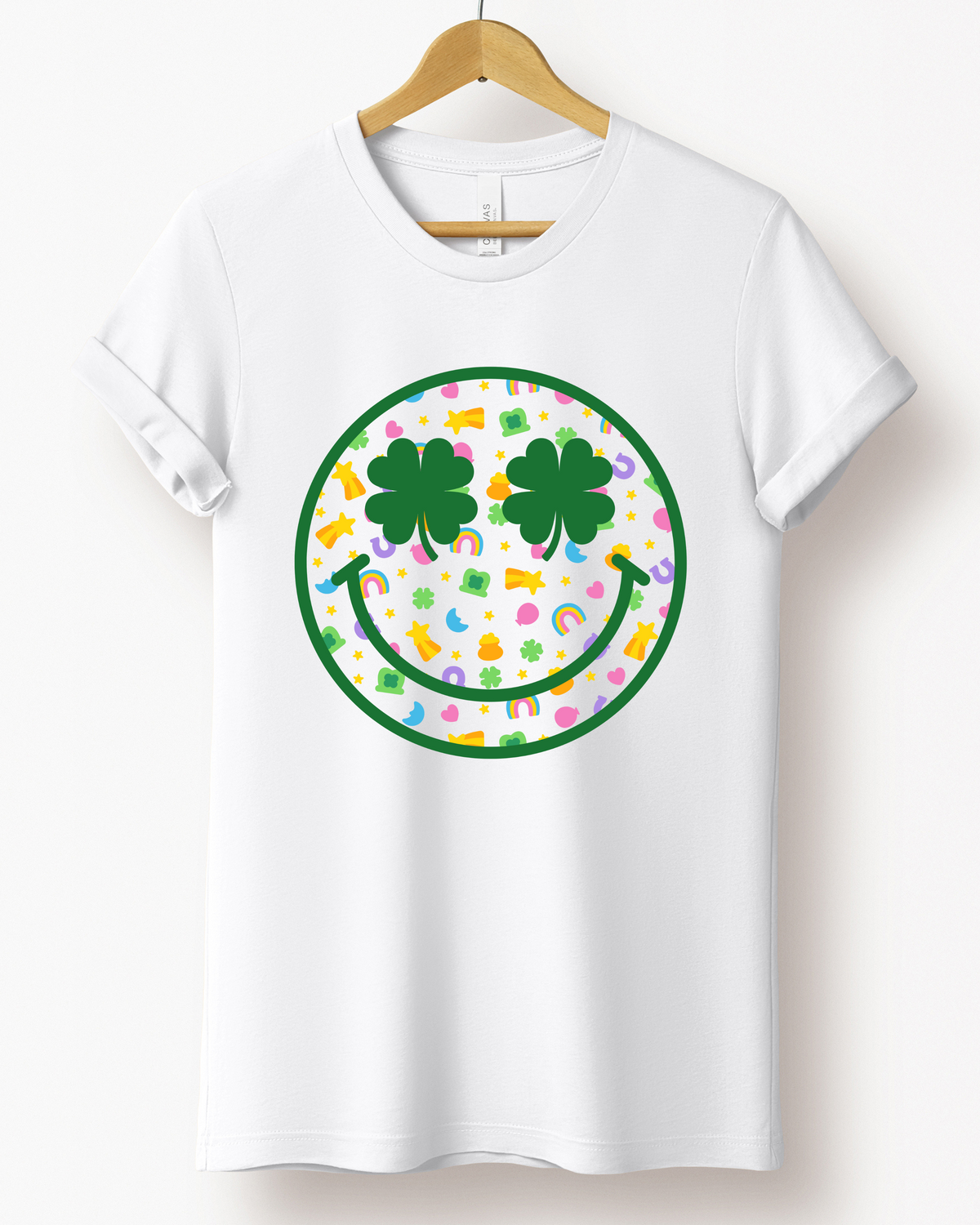 LUCKY CHARMS SMILE TEE (BELLA CANVAS)