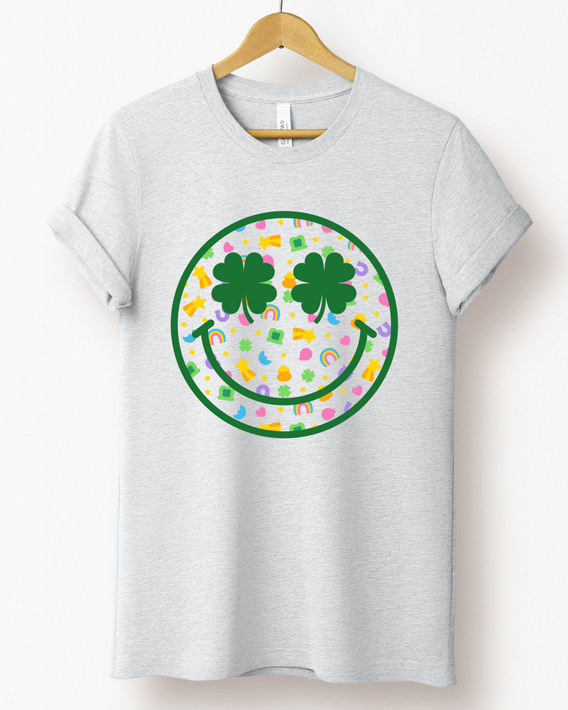 LUCKY CHARMS SMILE TEE (BELLA CANVAS)