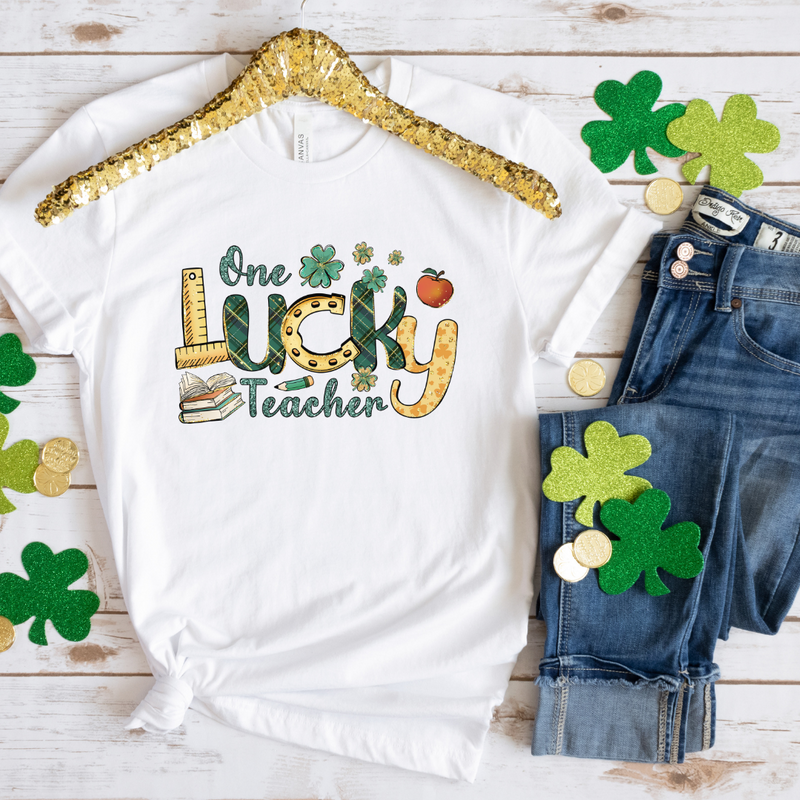 One Lucky Teacher Graphic Tee