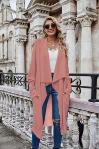Open Front Pocket Duster Cardigan