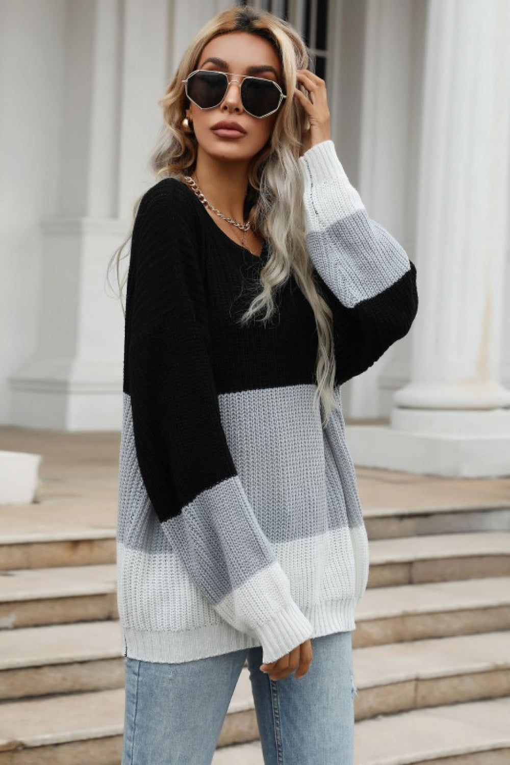 Chunky color deals block sweater