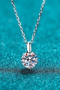 Minimalist 925 Sterling Silver Moissanite Pendant Necklace