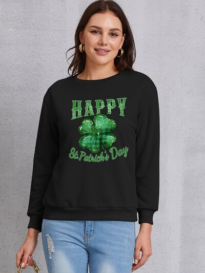 HAPPY ST. PATRICK'S DAY Dropped Shoulder Sweatshirt